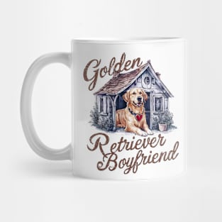 golden retriever boyfriend dog lover Mug